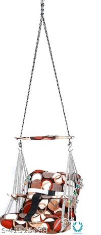 Classy Hanging Cradle - L XH XB (12.5 X3.5 X 9.5)cm, Cotton, Jhula, Pack Of:1